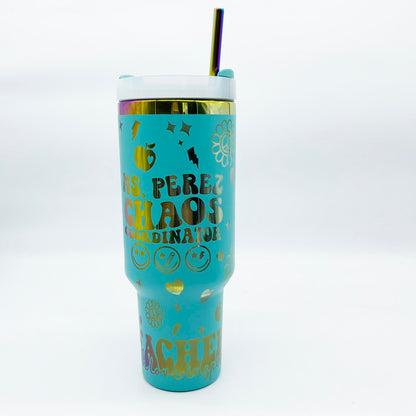 Retro Teacher and Teacher Assistant Appreciation 40oz tumbler