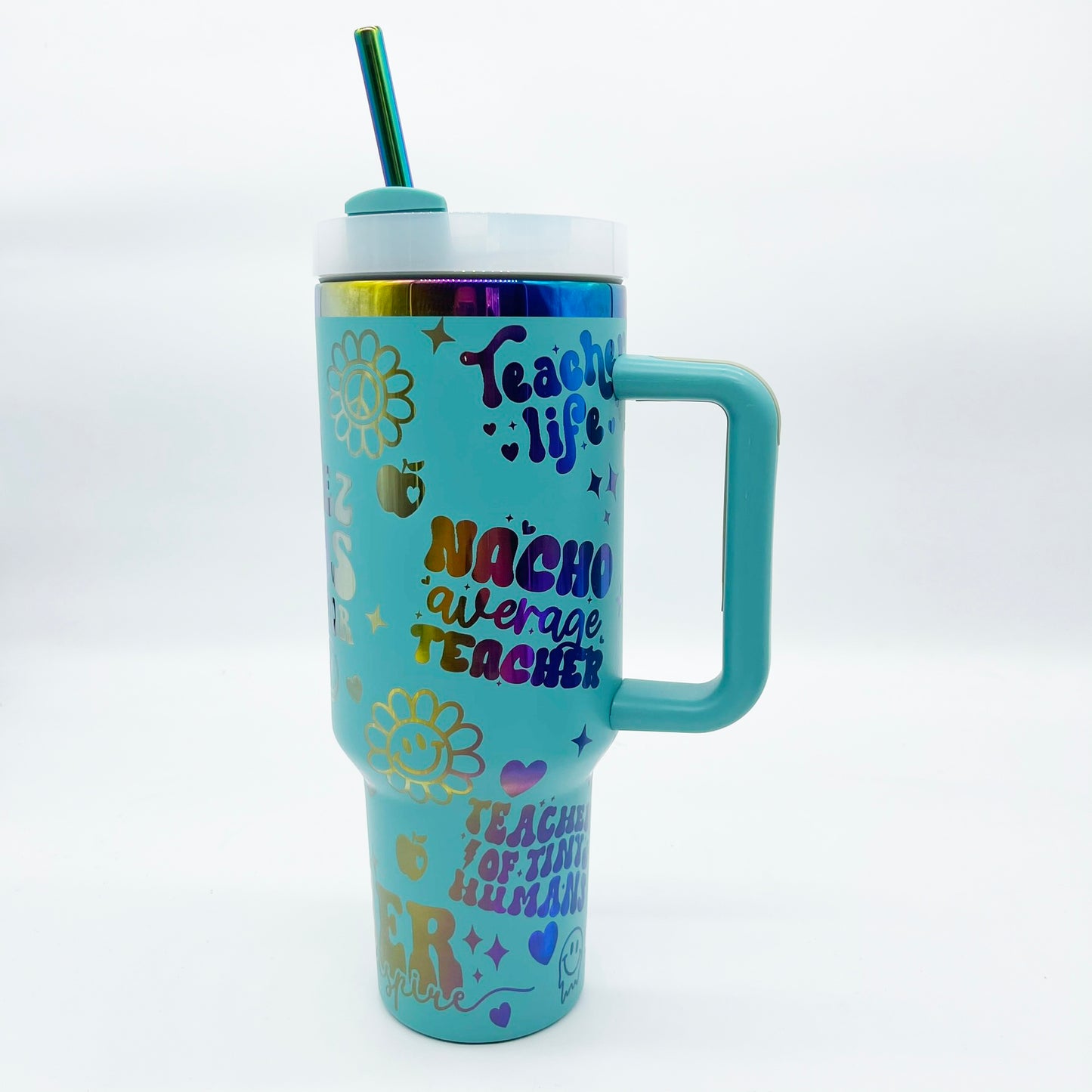 Retro Teacher and Teacher Assistant Appreciation 40oz tumbler