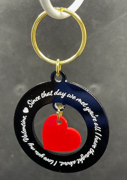 Custom Spotify Valentine Record Key Chain