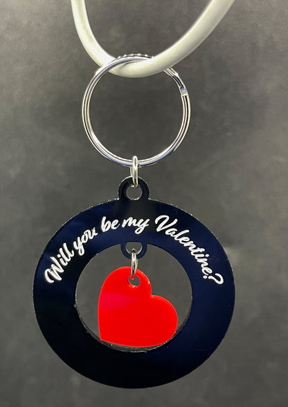Custom Spotify Valentine Record Key Chain