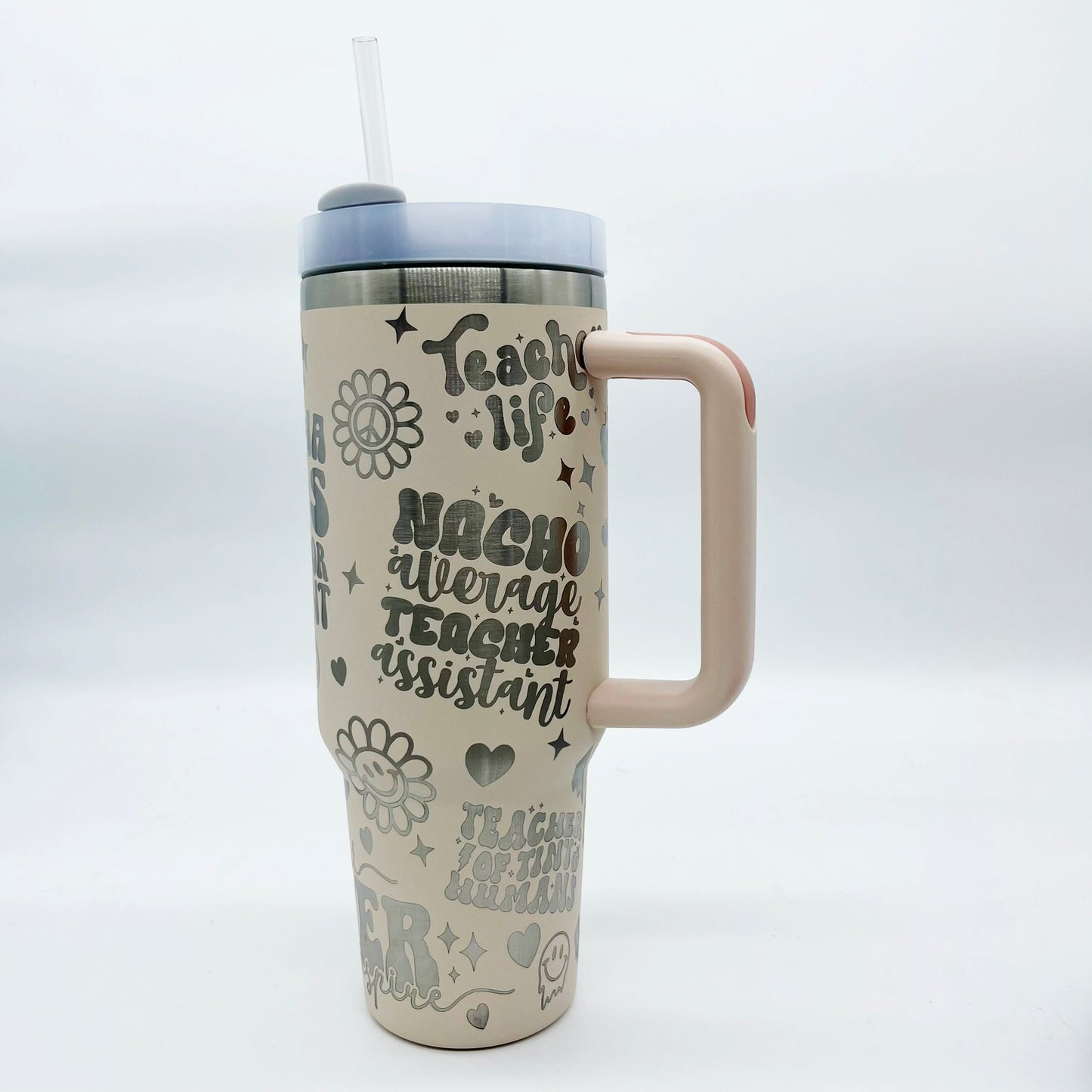 Retro Teacher and Teacher Assistant Appreciation 40oz tumbler