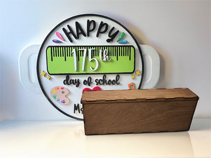 100 Day of School Sign Interchangeable