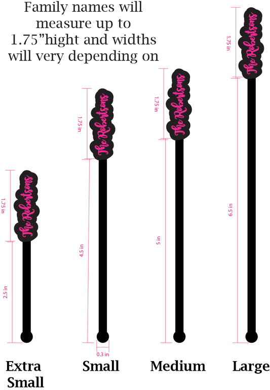 Family Name Stir Sticks
