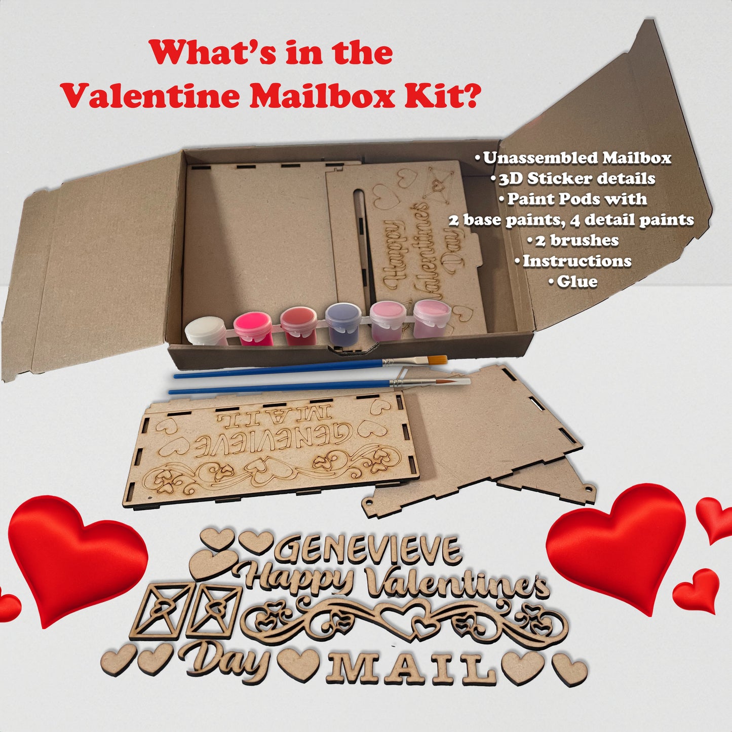 DIY Valentine Mailbox Paint Kit